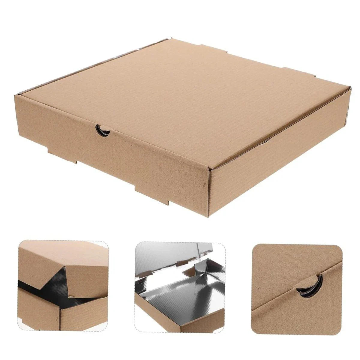 Pizza Boxes Aluminum Foil Lining Heat Retention 50PCS