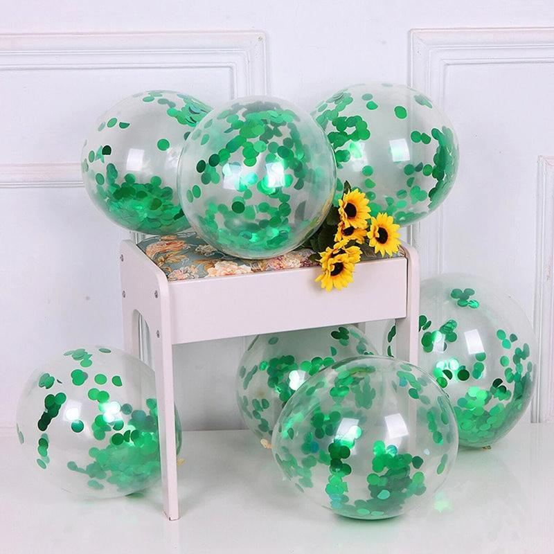 30cm Confetti Balloons Glitter Clear Latex 10PCS
