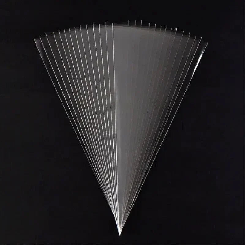 100PCS Easter Clear Cello Cone Bags