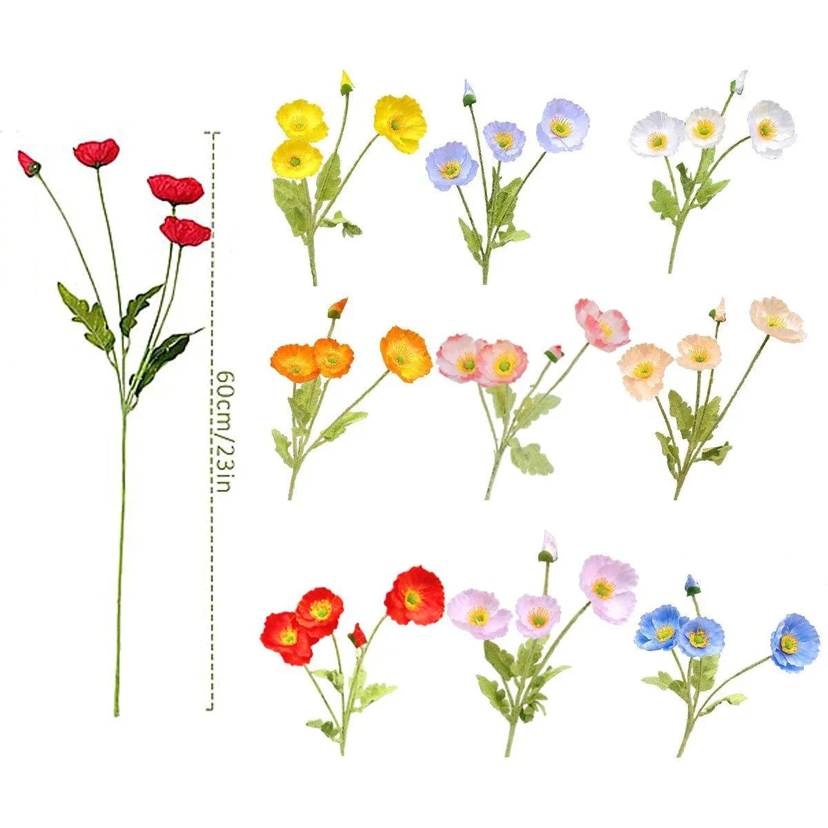 10PCS Simulation Flocking Corn Silk Flowers