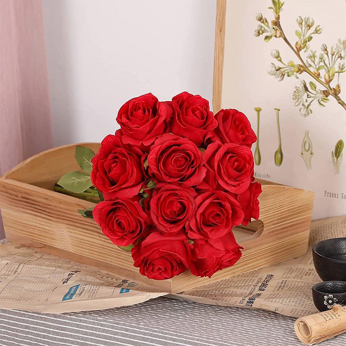 10PCS Artificial Flowers Simulation Rose