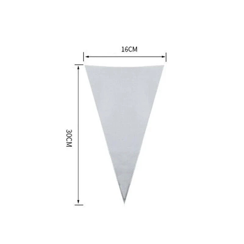 100PCS Easter Clear Cello Cone Bags
