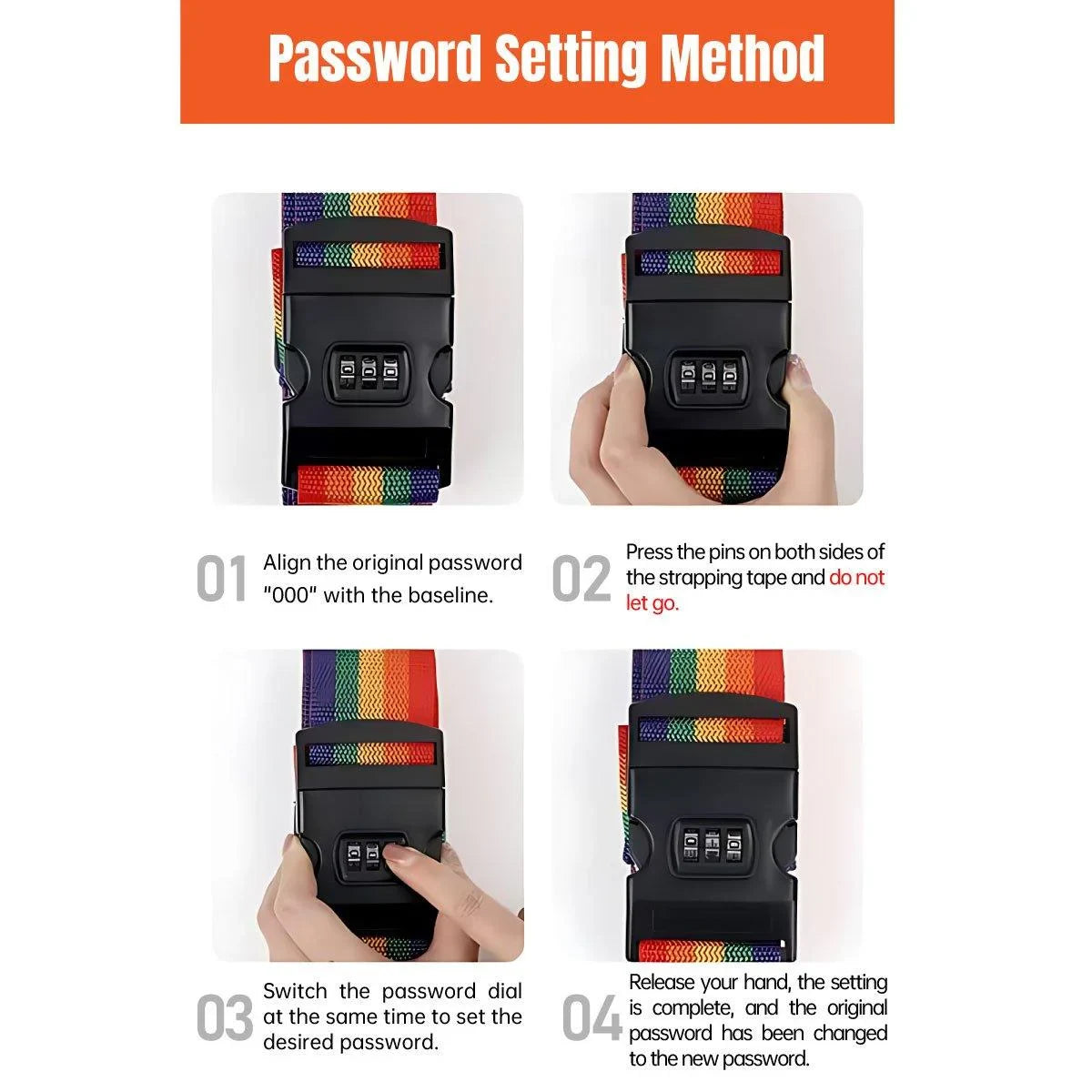 Luggage Strap Nylon Packing Belt 12Colours 1CS