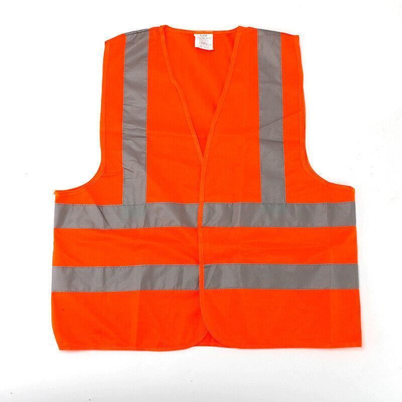 Safety Vest Reflective Tape Yellow Orange Day Workware Night High Visibility 1 Vest