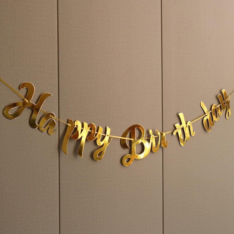 Happy Birthday Banner Party Decorations 3Colors 1PC