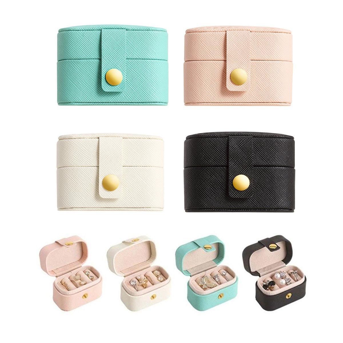 High-Quality Synthetic Leather Mini Jewelry Boxes 5PCS