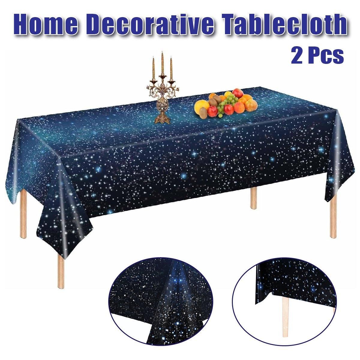 2PCS Disposable Plastic Tablecloth