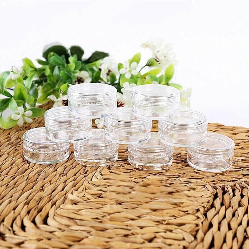 50-200X Mini Sample Bottle Cosmetic Makeup Jar Pot Face Cream Lip Balm Container