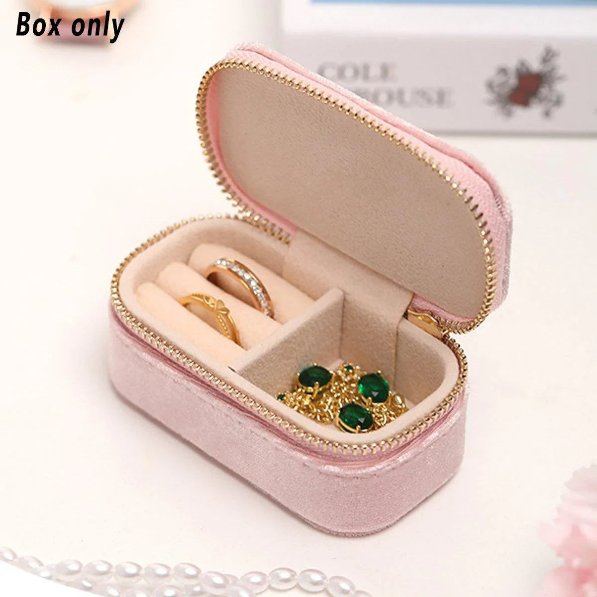Velvet Jewelry Storage Box 6Colours 1PCS