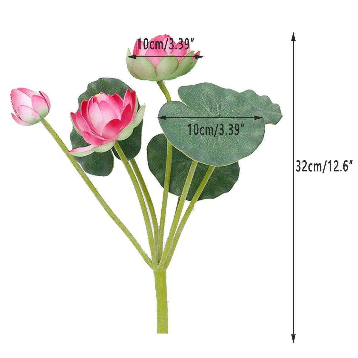 Simulation Lotus Artificial Flowers 2PCS