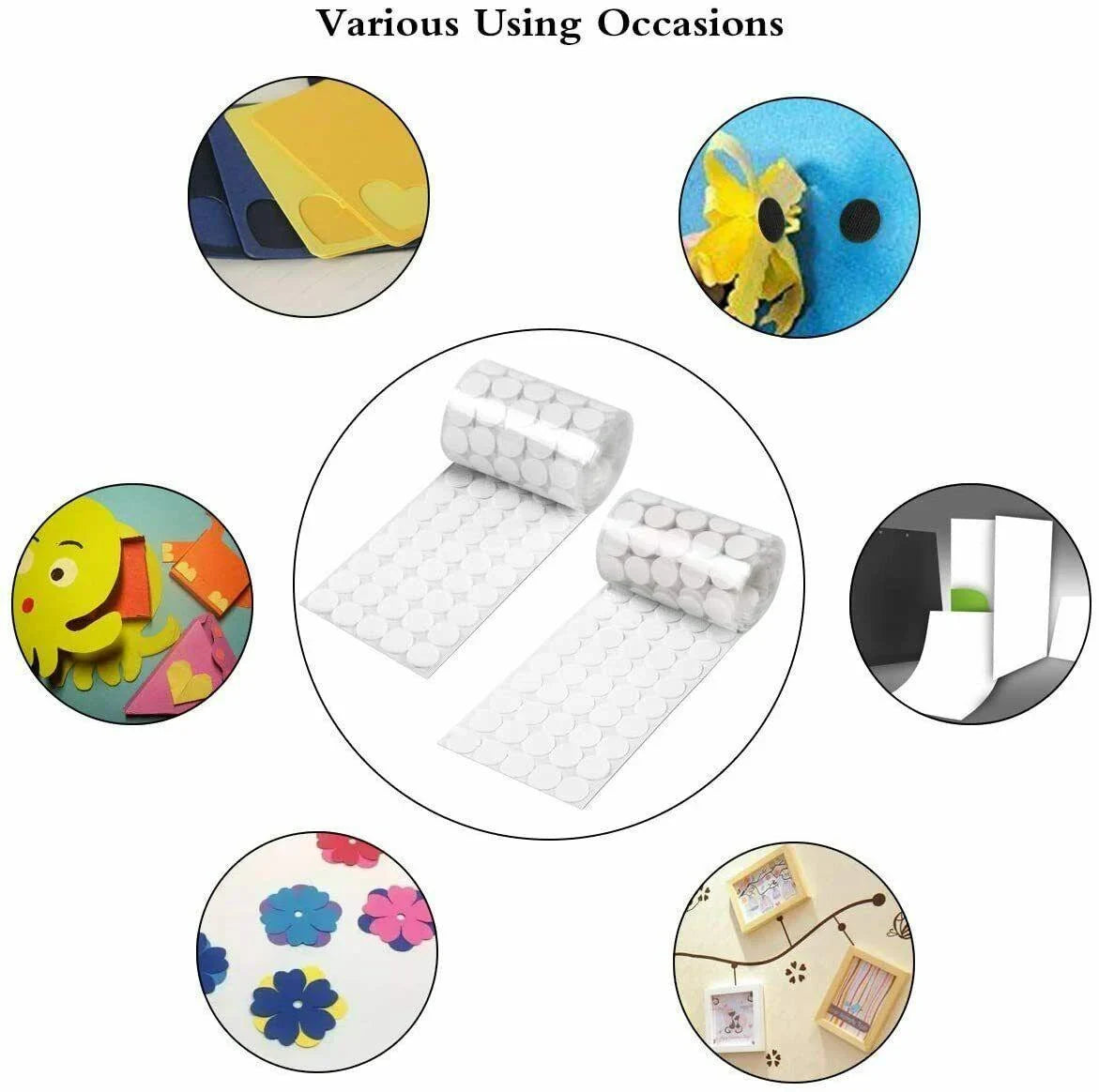 Crafting and Sewing Hook and Loop Stickers 100PCS