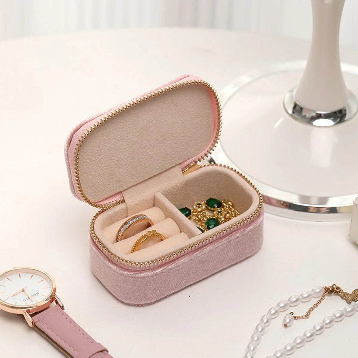 Velvet Jewelry Storage Box 6Colours 1PCS