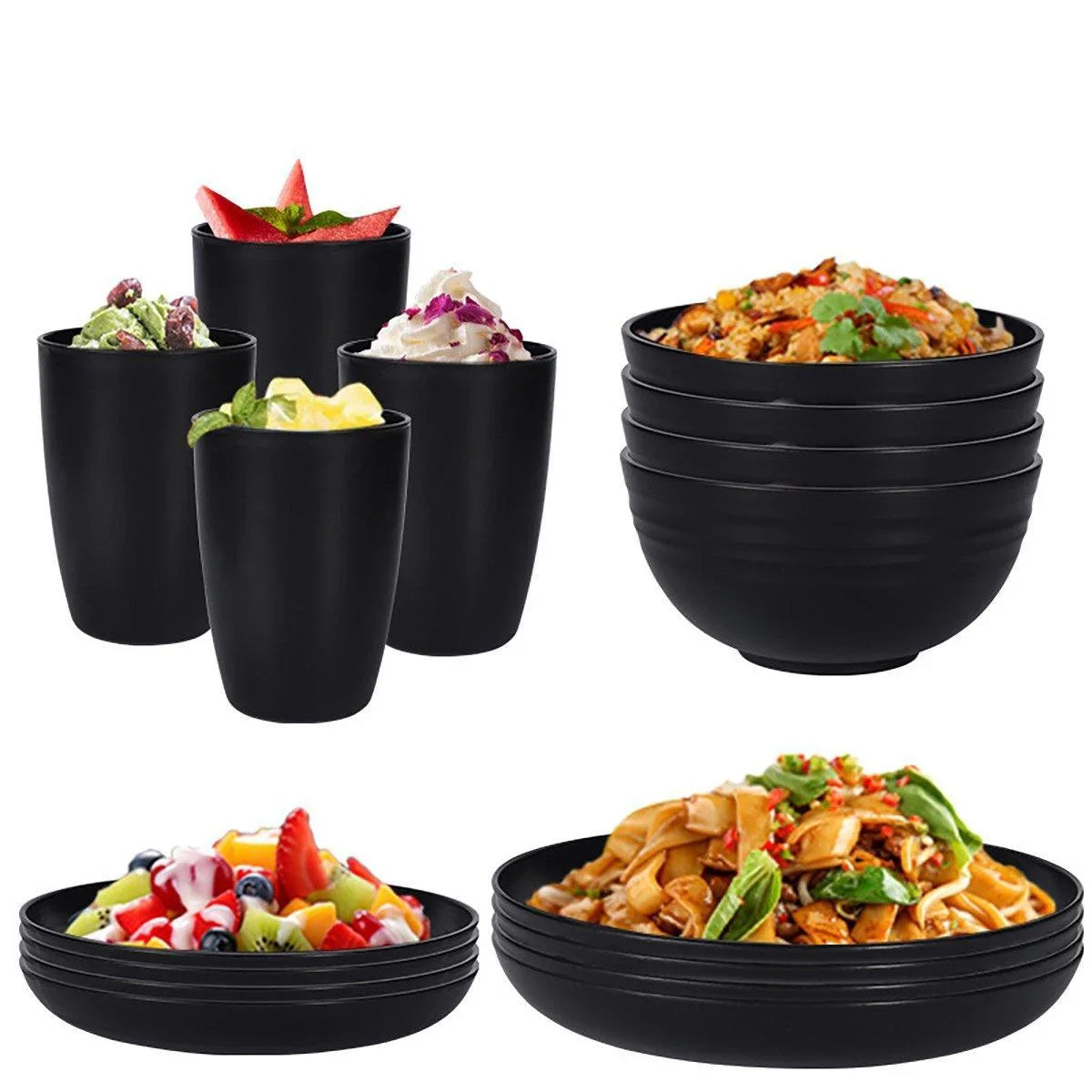 Wheat Straw Tableware Set 16PCS