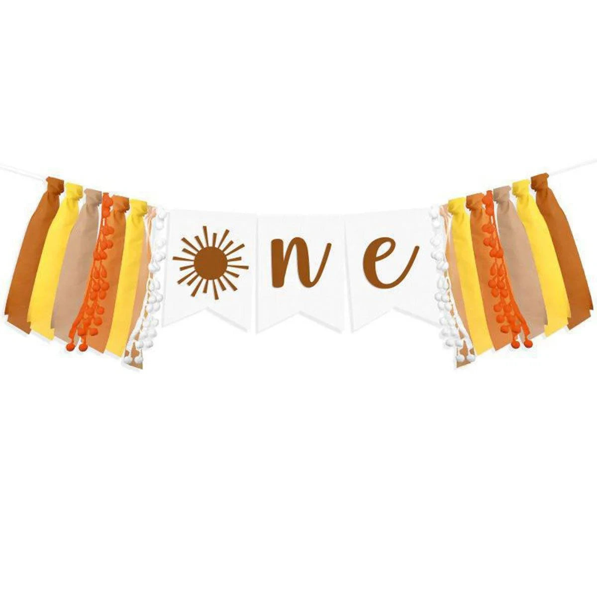 Birthday Party Flag Decoration Sun Theme 1PC