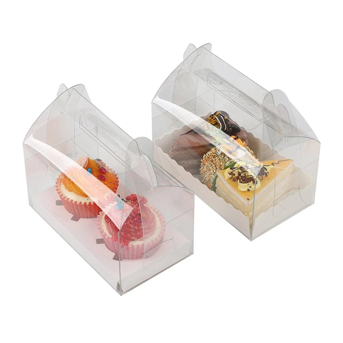 Portable Clear Pastry Boxes for Desserts 25PCS