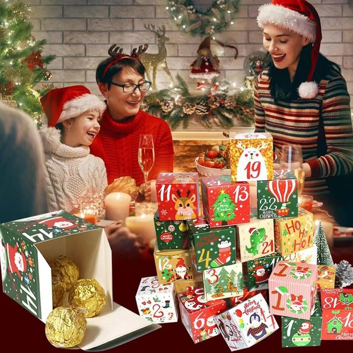 24pcs Candy Box Set Advent Gift Boxes
