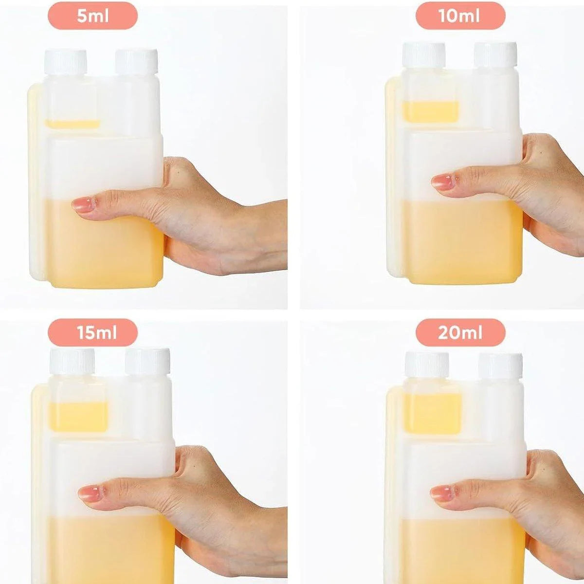 250-1000ml Plastic Twin Chamber Bottle With Tamper Evident Cap