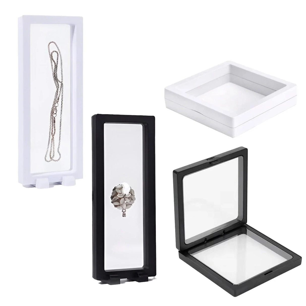 Display Box Plastic Jewelry Storage 10pcs