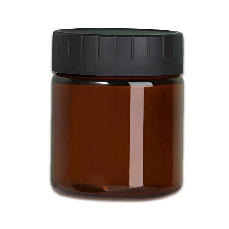 High-Quality PET Plastic Wide Mouth Brown Cream Bottles for Skincare 10pcs