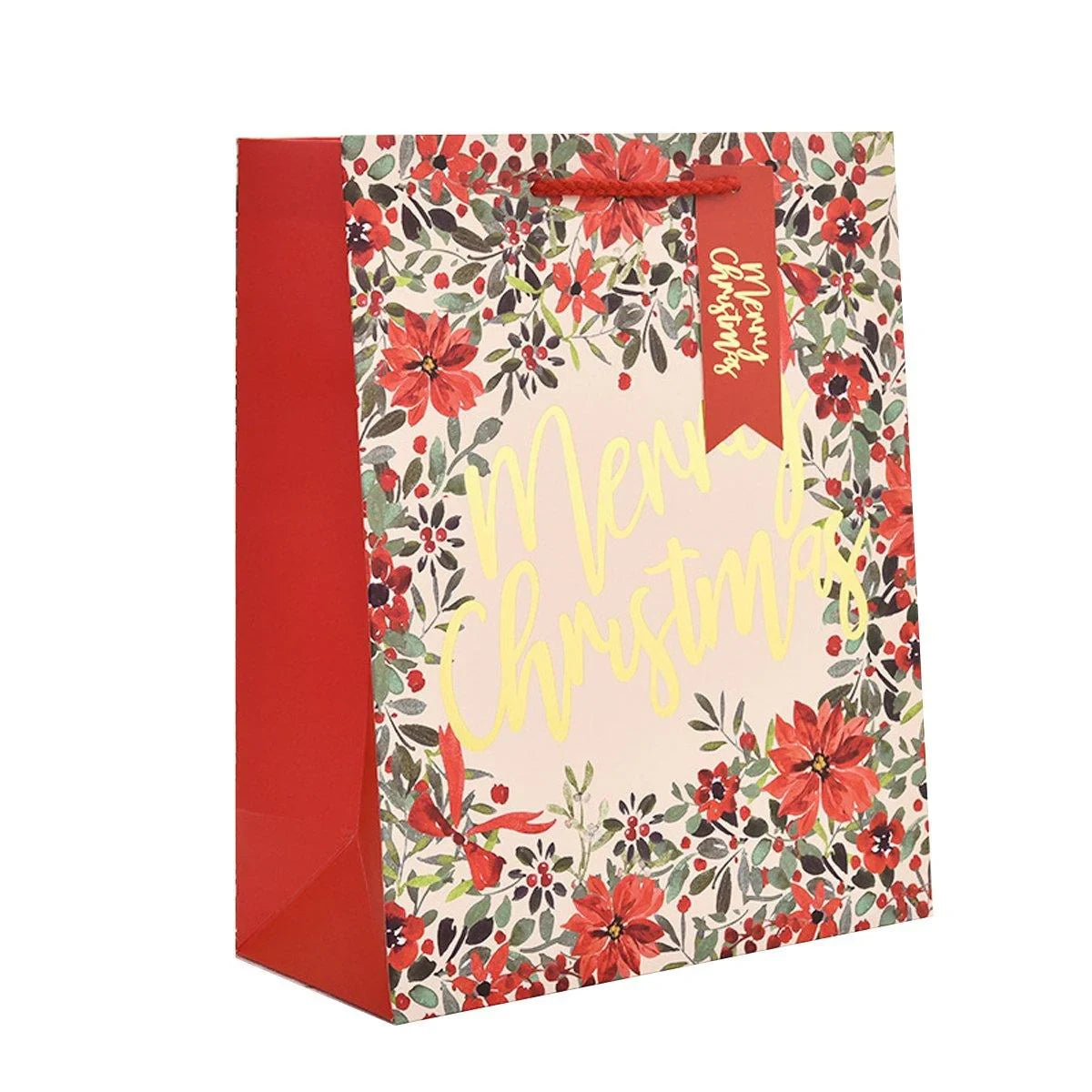 12PCS Christmas Paper Gift Bags Set Xmas Tote