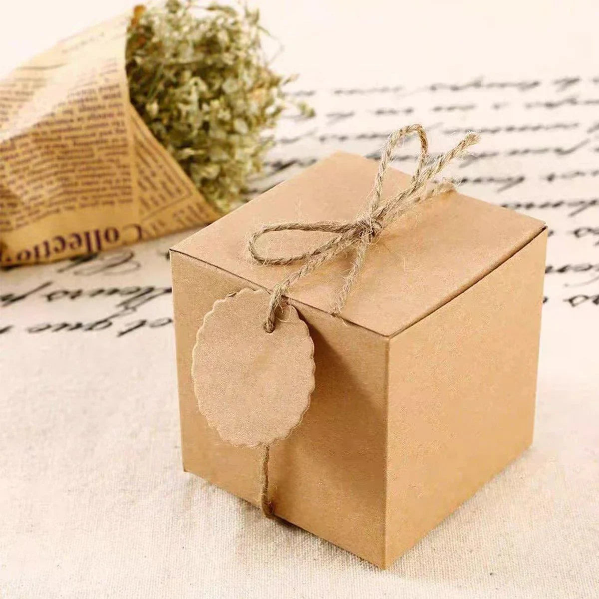 Kraft Paper Favour Gift Boxes 100PCS