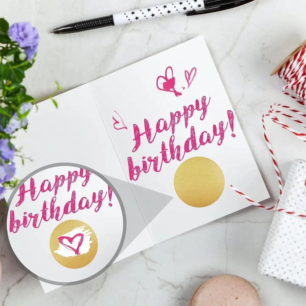 20 Sheets Round DIY Sticker Labels