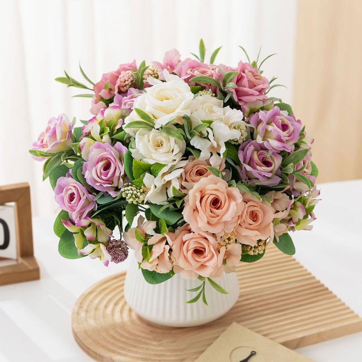 Artificial Flower Rose Bouquets 2PCS