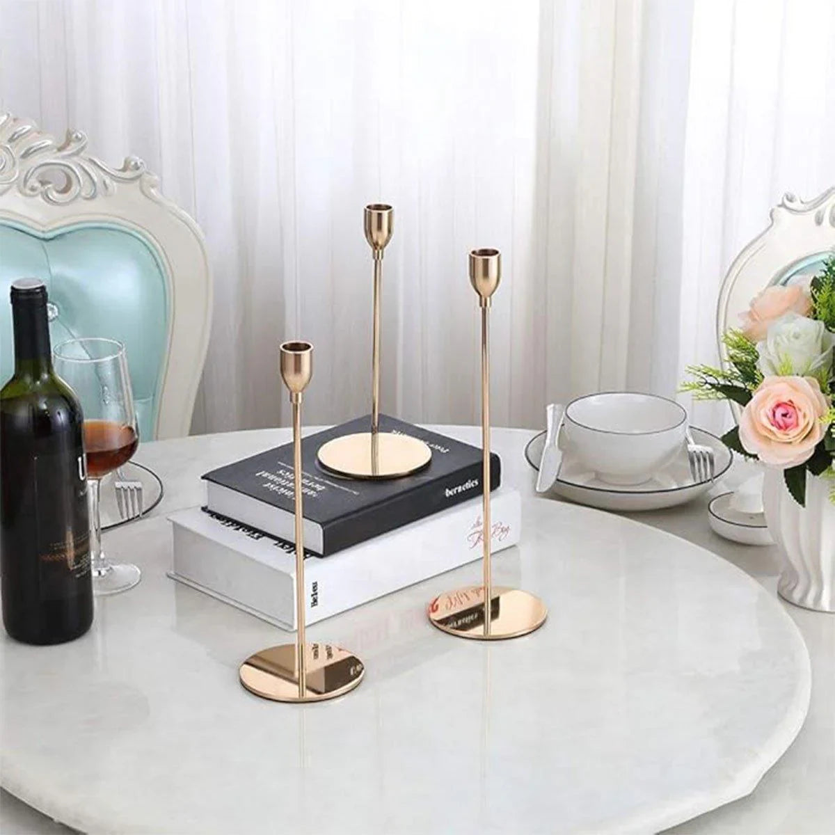 Candle Holder Decoration Crafts 4Colours 3PCS