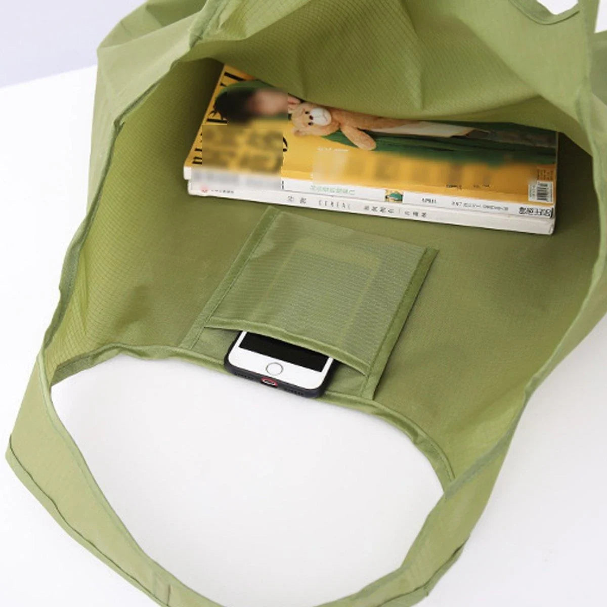 Waterproof Foldable Fabric Reusable Grocery Bags 1PC