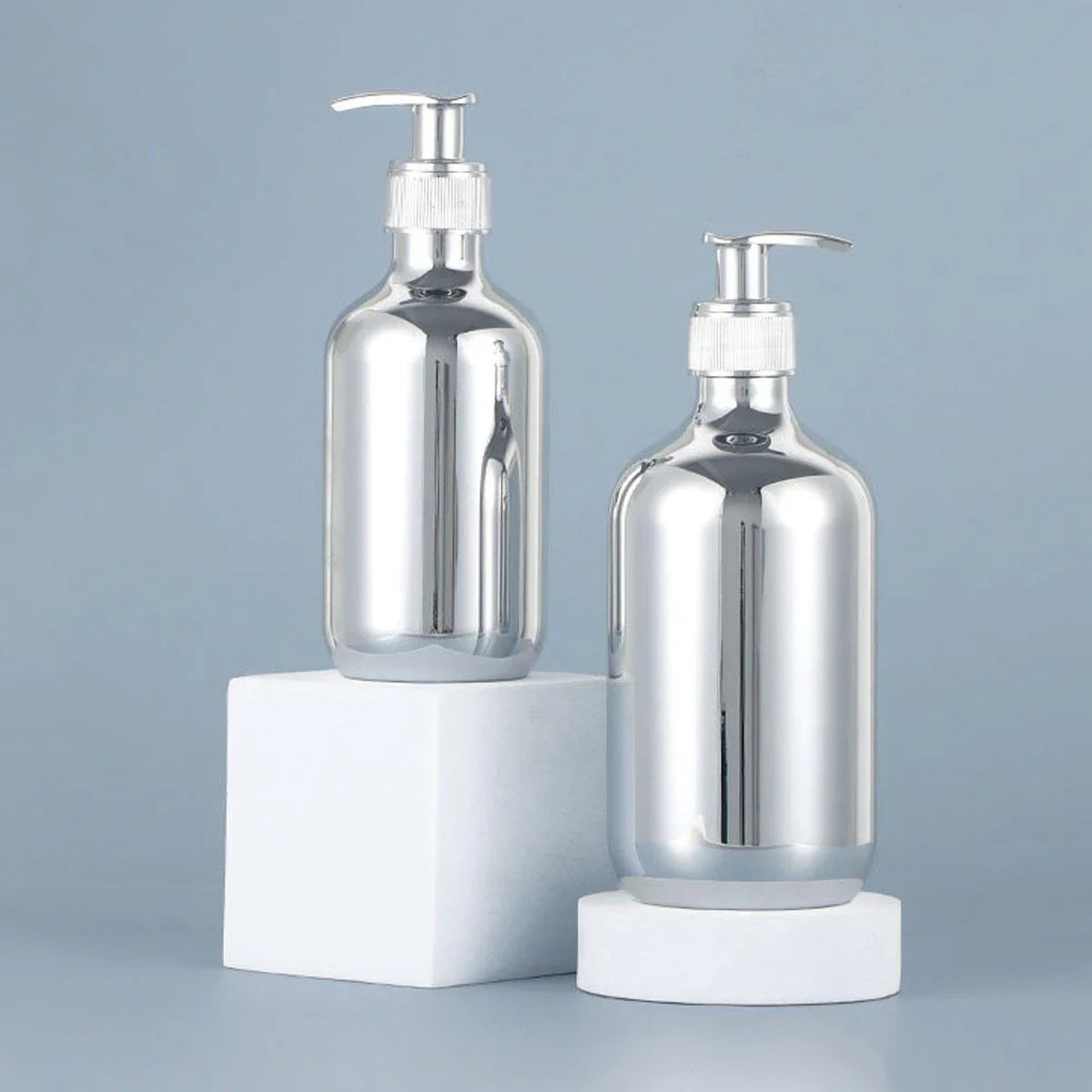 Pump Dispensing Bottle 5-Pack Silver and Gold 300ml/500ml