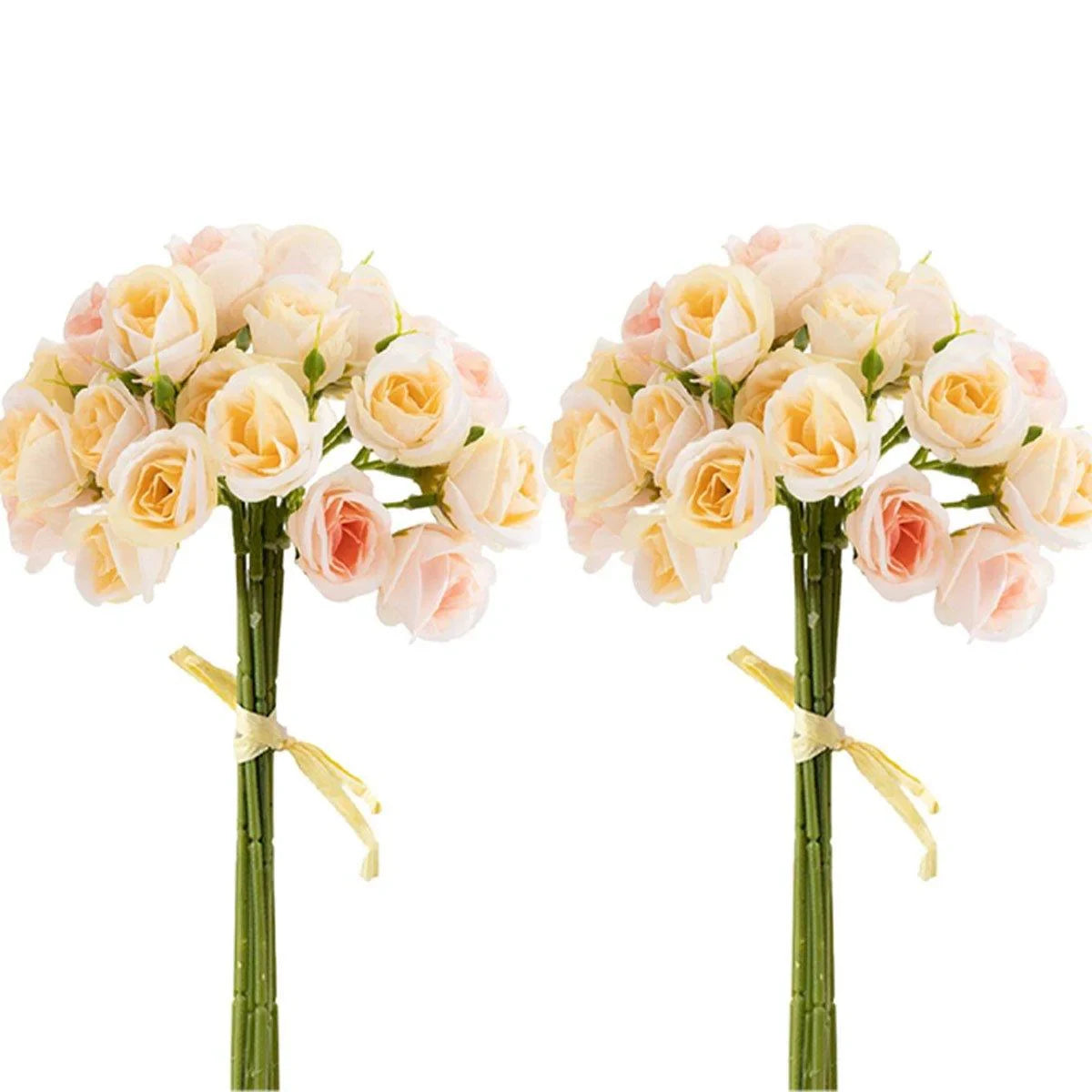 27 Head Broken Ice Blue Holding Flower Fake Flowers 2PCS