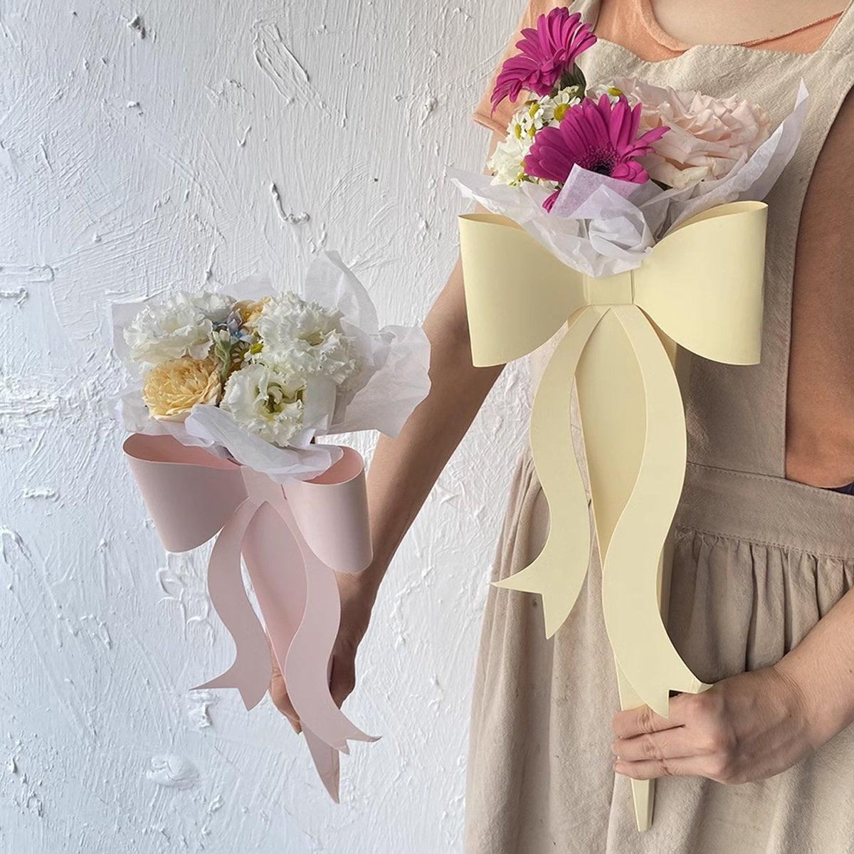 Bow Knot Flower Bouquet Boxes 10PCS