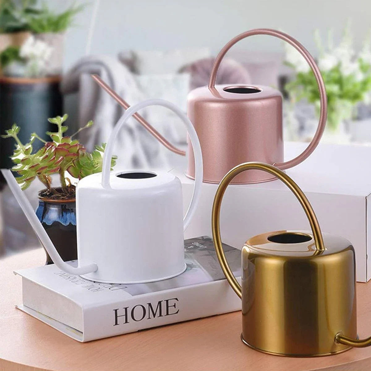 Indoor and Garden Plants Metal Retro Watering Can 6 Colors 1PC