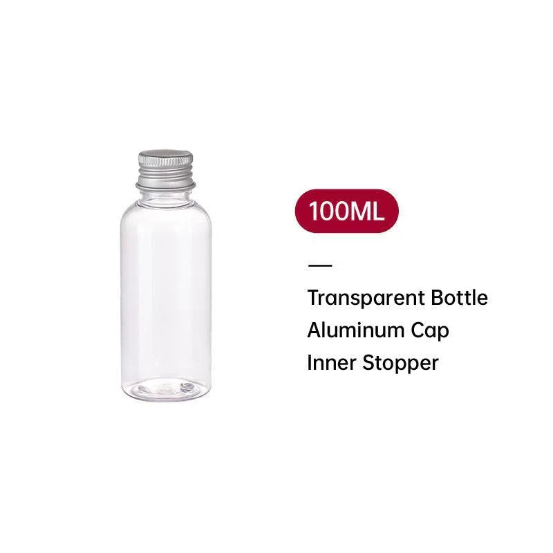 High-Quality PET Plastic Bottles with Aluminum Caps for Cosmetics 20pcs