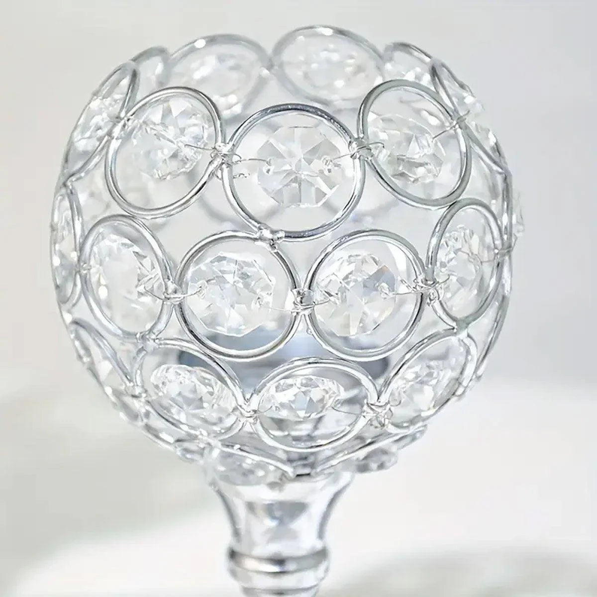 3PCS Crystal Candle Holders