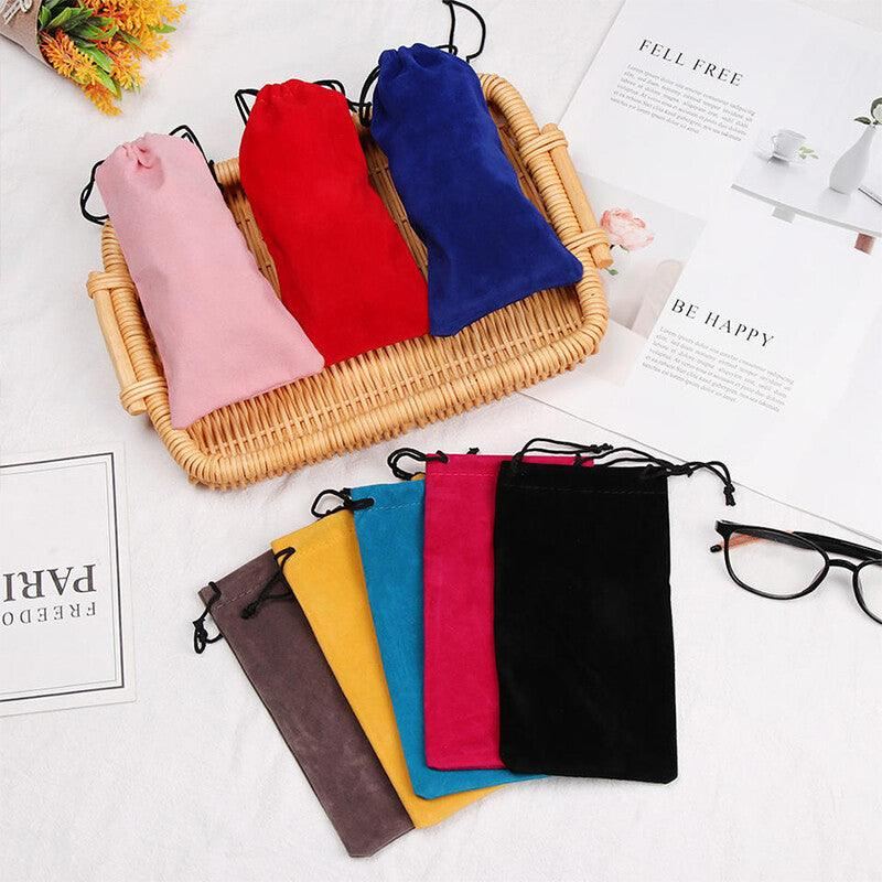 5PCS Soft Sunglasses Pouch Eyeglasses Bag
