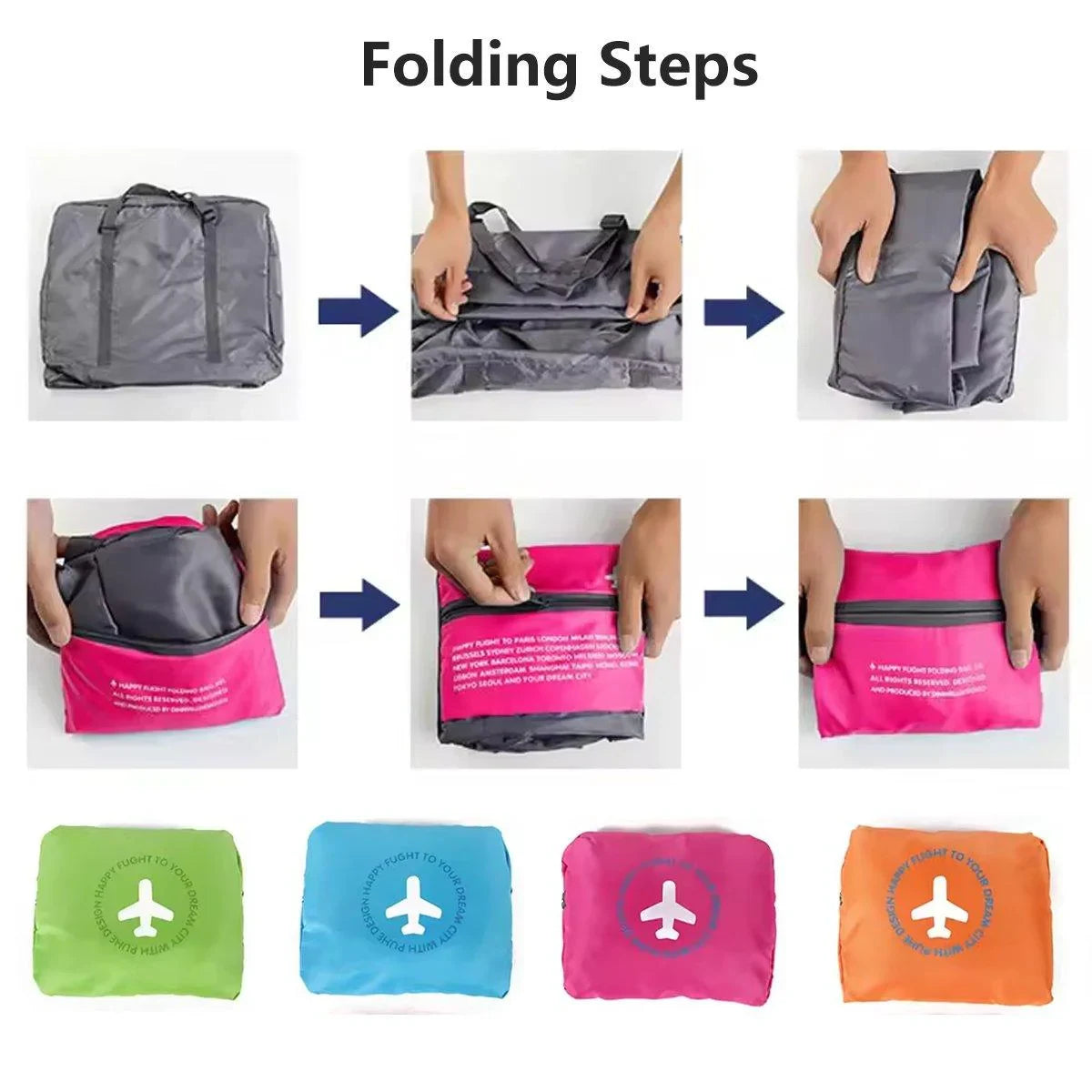 Duffel Storage Bag Waterproof Nylon 4 Colors 1 Piece