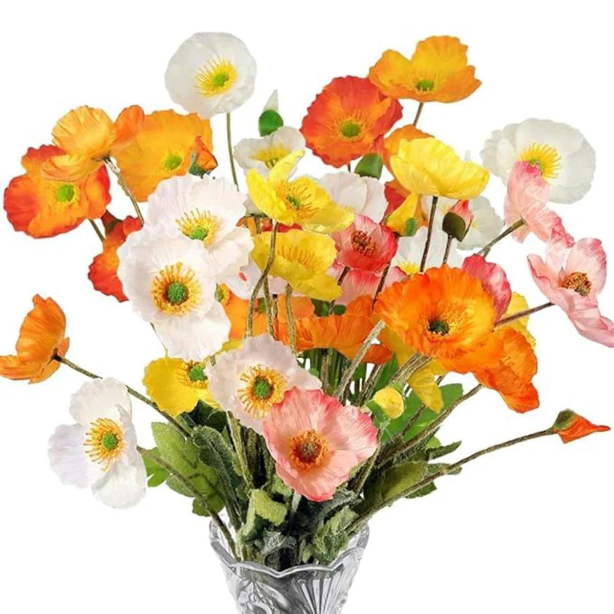 10PCS Simulation Flocking Corn Silk Flowers