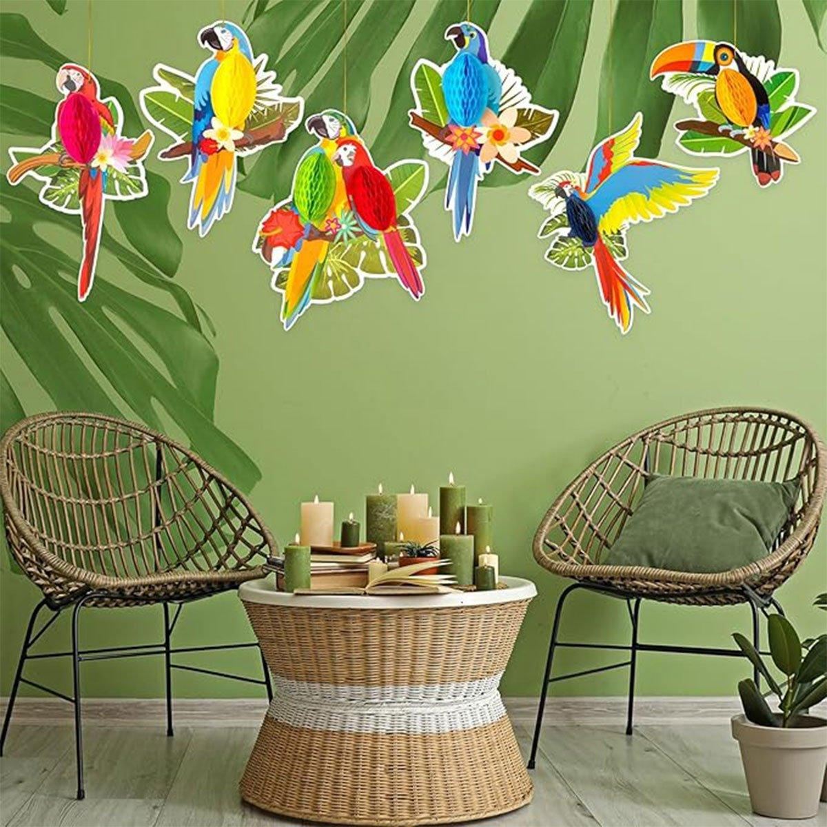 6/9/12pcs Parrot Charm Party Decoration