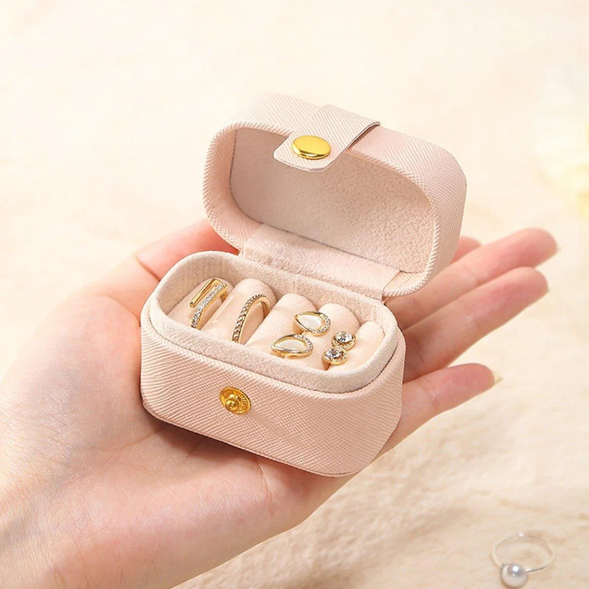 High-Quality Synthetic Leather Mini Jewelry Boxes 5PCS