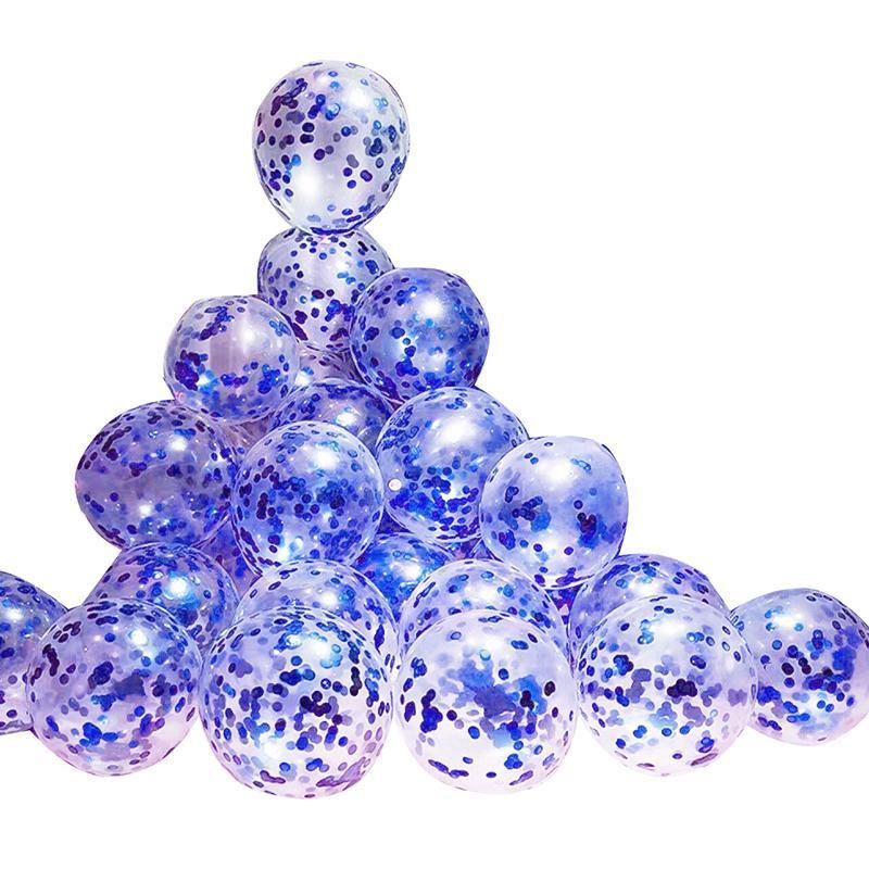 30cm Confetti Balloons Glitter Clear Latex 10PCS