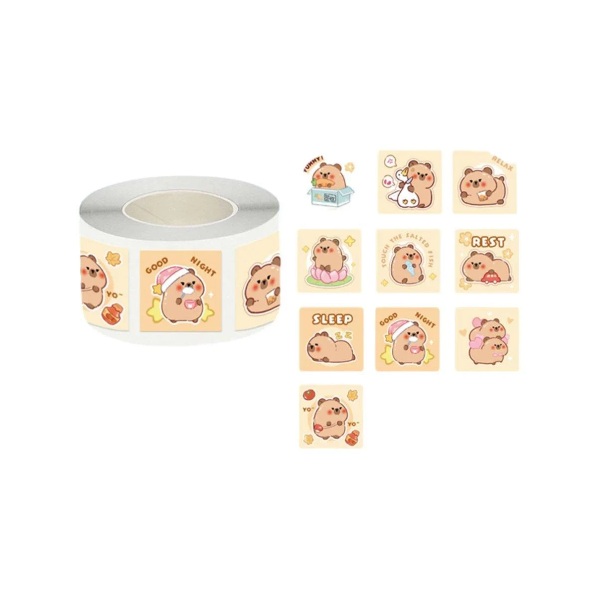 5Rolls Seal Stickers Cartoon Hand Account Stickers
