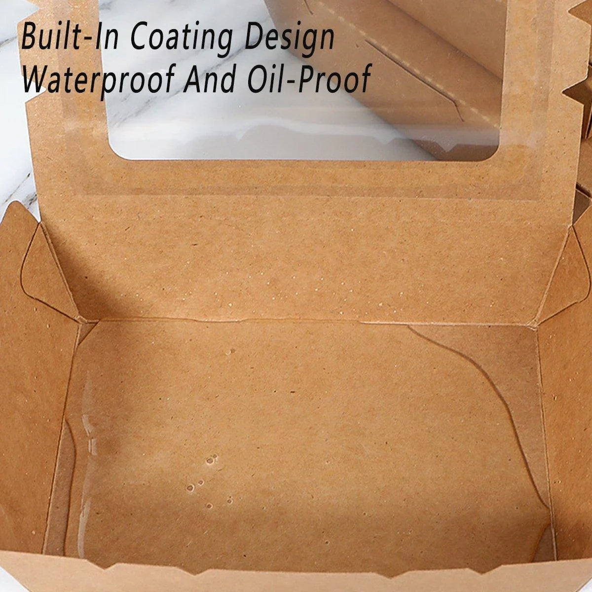 50pcs Kraft Paper Take Out Box