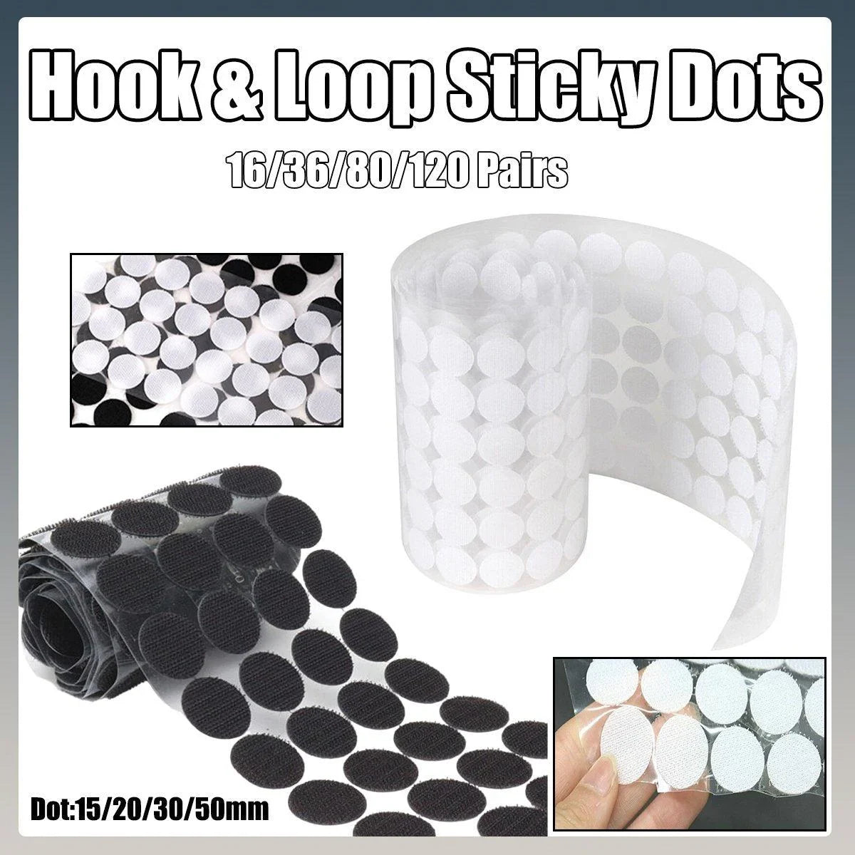 Crafting and Sewing Hook and Loop Stickers 100PCS