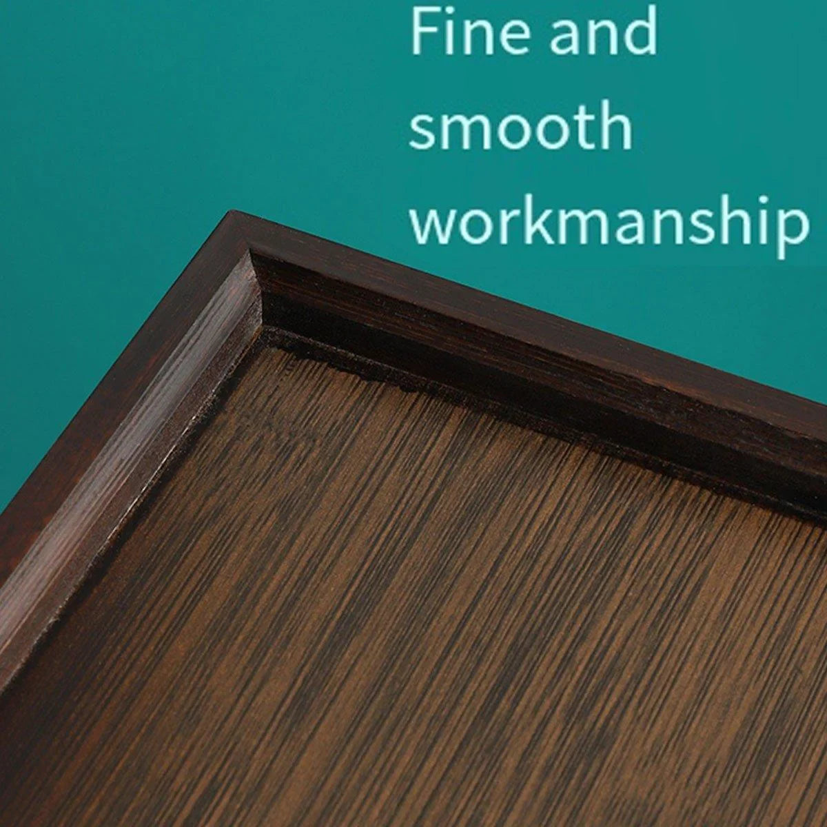 Japanese Style Bamboo Tea Tray Walnut 1PC