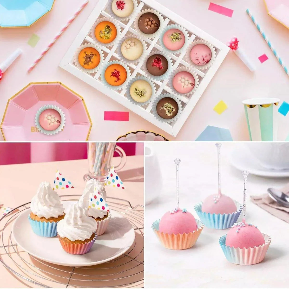 Gradient Cupcake Inserts Cupcake Moulds 300PCS