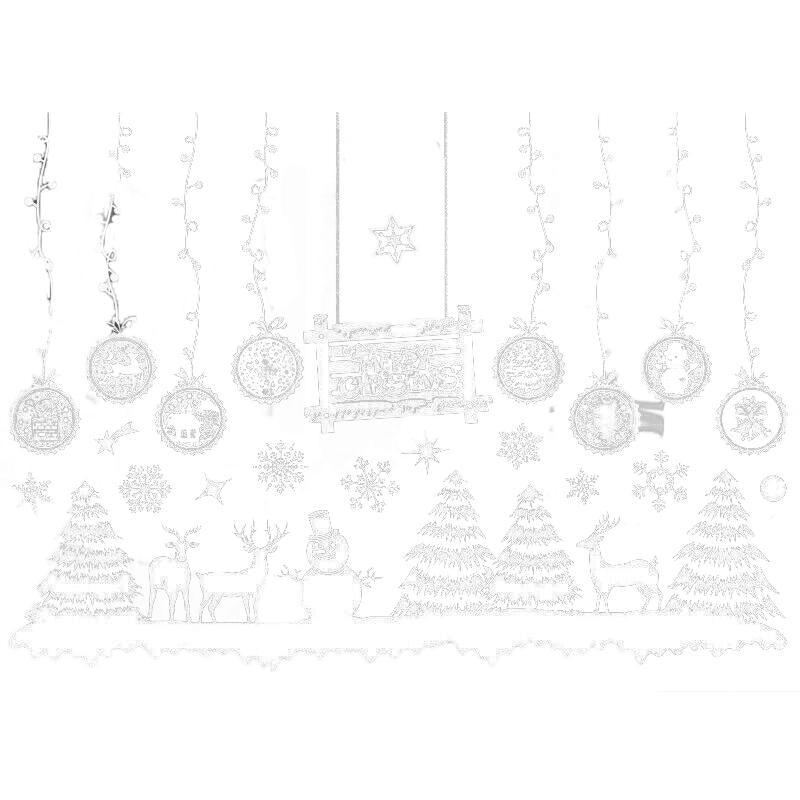 Christmas Window Stickers Wall Decal 1Pack