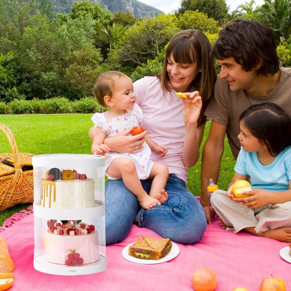 Clear Round Cake Box Cupcake Packaging 10PCS