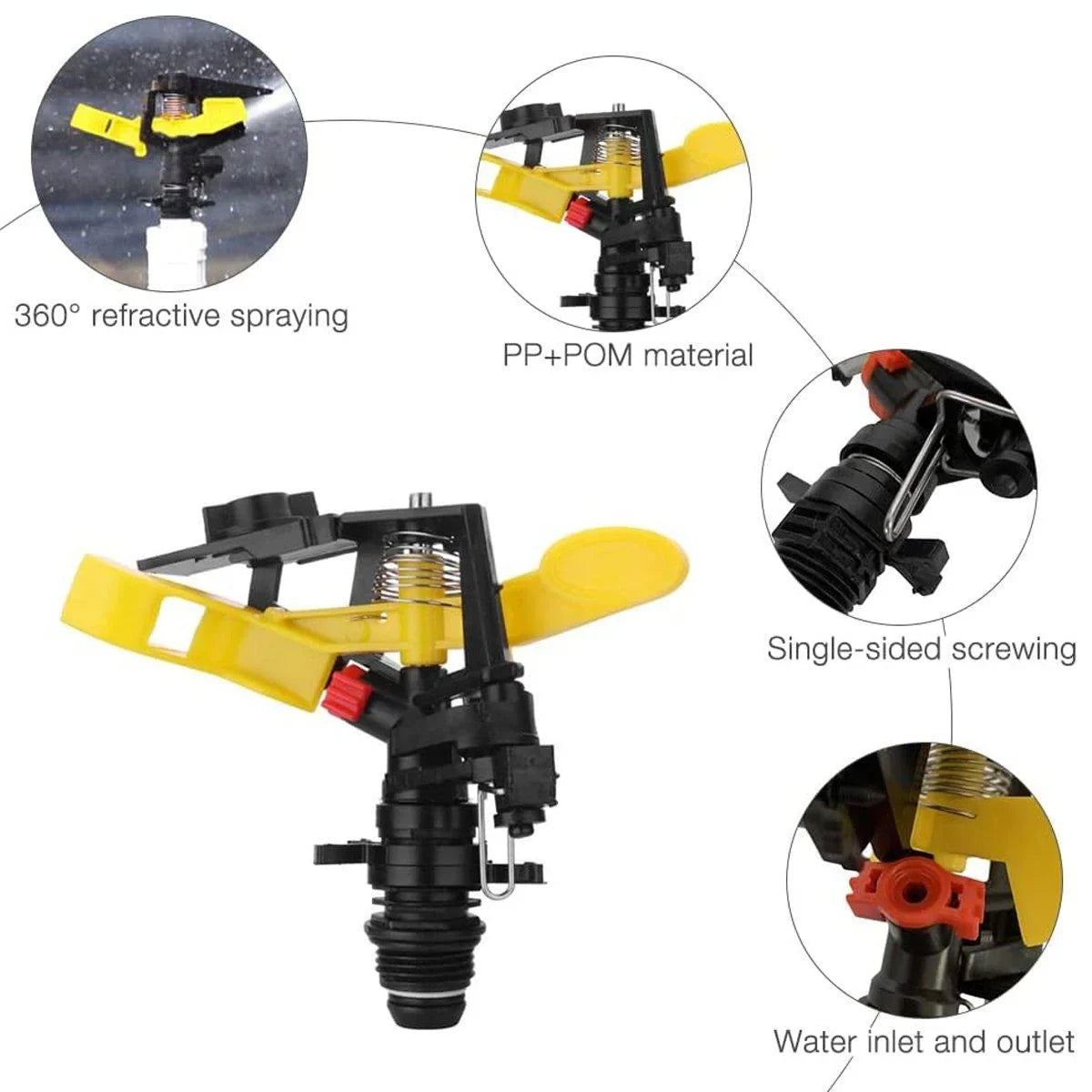 Agricultural Irrigation Lawn Rotating Sprinkler Heads 6Colours 1PCS