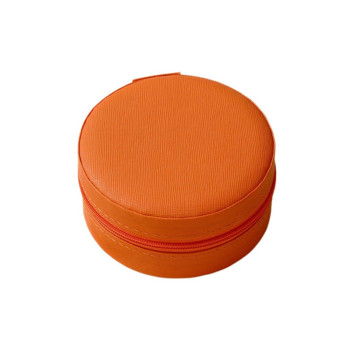 PU Leather Round Jewelry Boxes 1PC